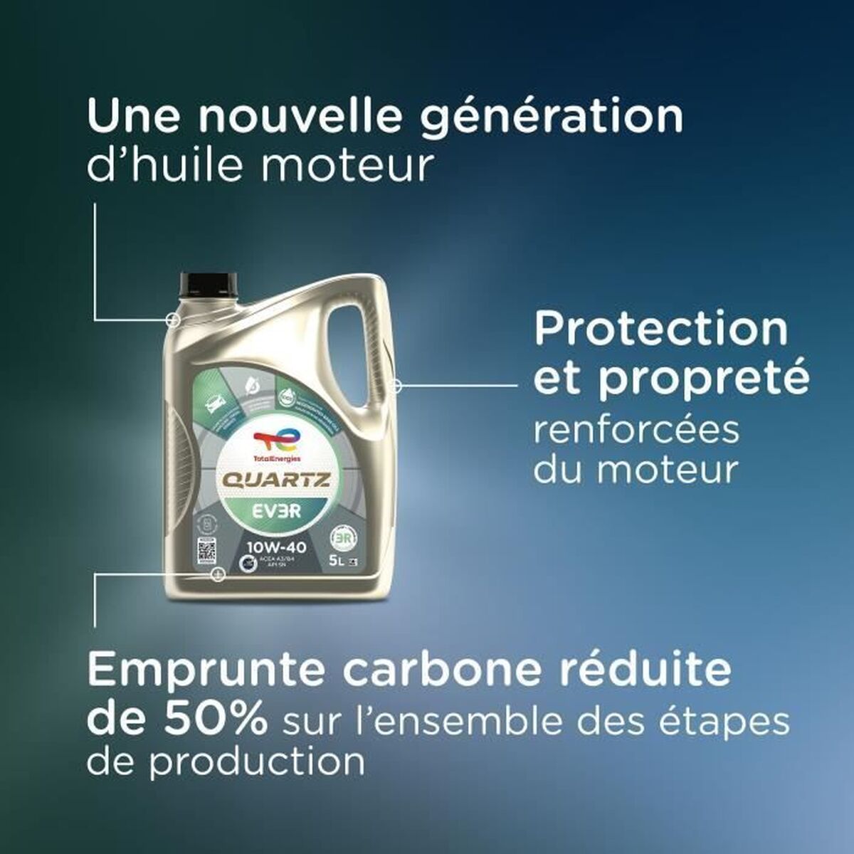 Car Motor Oil Totalenergies Quartz EV3R 10W40 5 L
