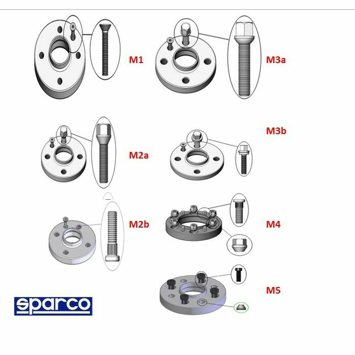 Sparco Wheel Spacer Set 4x98 – 13mm Separator