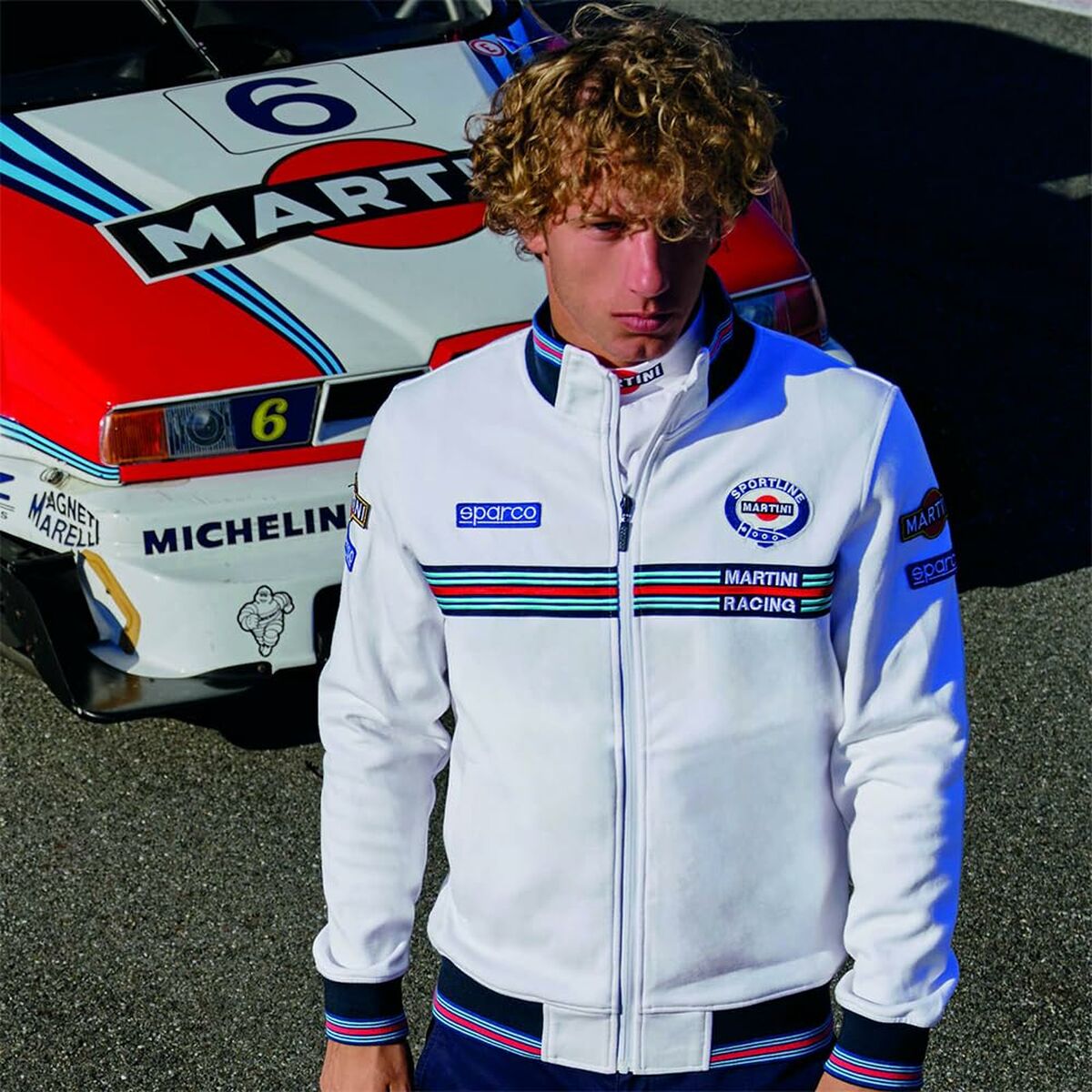 Hoodie Sparco S01278MRBI0XS White XS