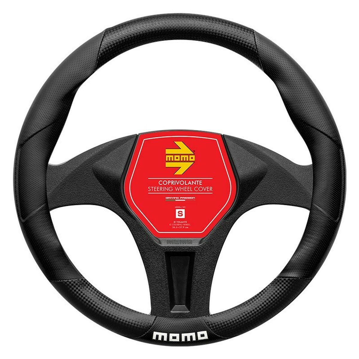 Steering Wheel Cover MOMO MOMLSWC016CBS Black Charcoal